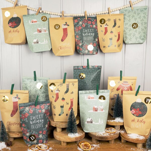 Papierdrachen Adventní kalendář DIY - Green Christmas PPD105