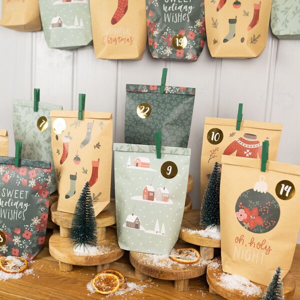 Papierdrachen Adventní kalendář DIY - Green Christmas PPD105