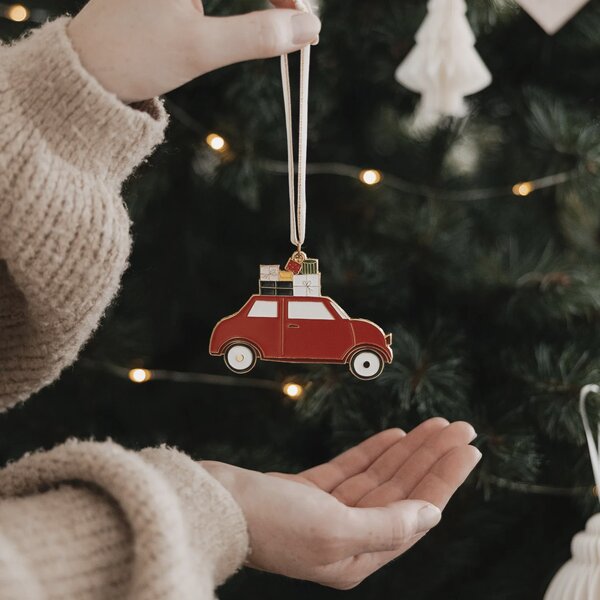 Eulenschnitt Kovová vánoční ozdoba - Christmas Car ELS101