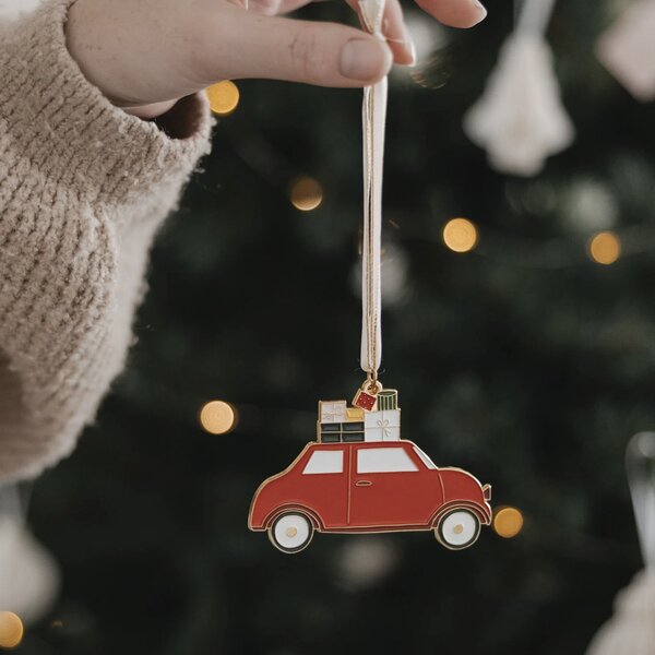 Eulenschnitt Kovová vánoční ozdoba - Christmas Car ELS101
