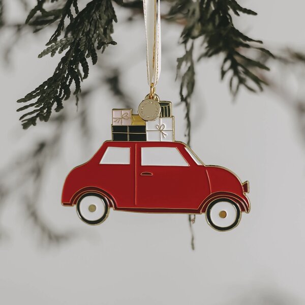 Eulenschnitt Kovová vánoční ozdoba - Christmas Car ELS101