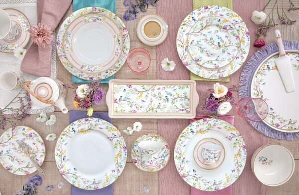Porcelánová sada 2 ks talířů Rozkvetlá zahrada