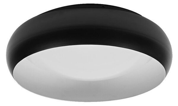Černé LED stropní svítidlo 300 mm LIVIA, teplá bílá