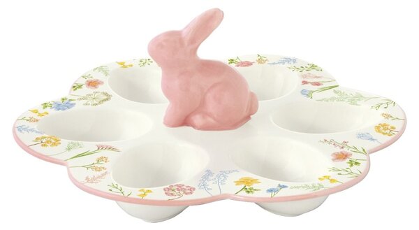 Porcelánový talíř na vejce Velikonoční zajíček 21 cm