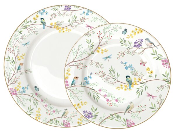 Porcelánová sada 2 ks talířů Rozkvetlá zahrada