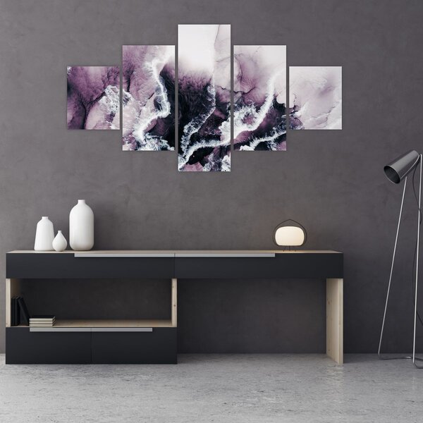 Obraz - Fialový mramor N⁰2 (125x70 cm)
