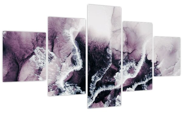 Obraz - Fialový mramor N⁰2 (125x70 cm)