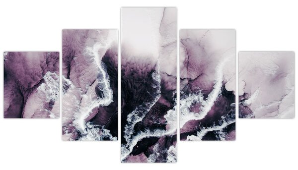 Obraz - Fialový mramor N⁰2 (125x70 cm)