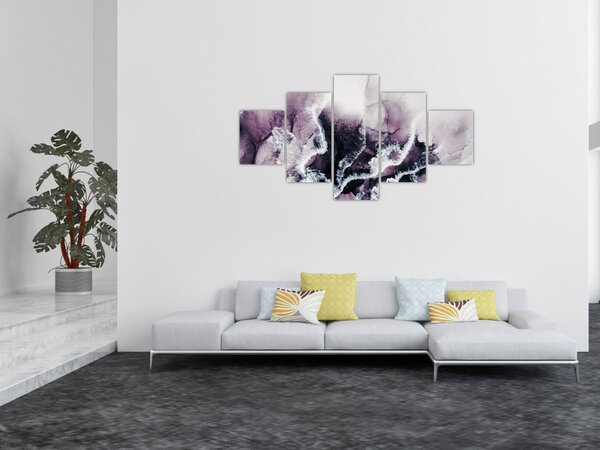 Obraz - Fialový mramor N⁰2 (125x70 cm)