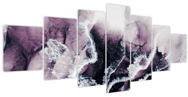Obraz - Fialový mramor N⁰2 (210x100 cm)