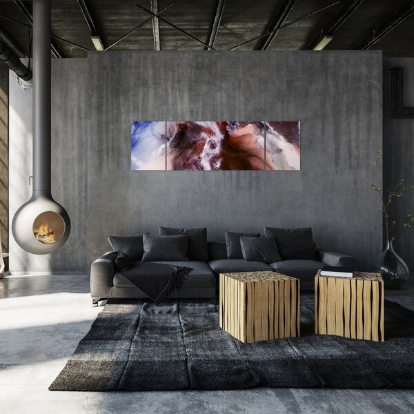 Obraz - Fialový mramor N⁰3 (170x50 cm)