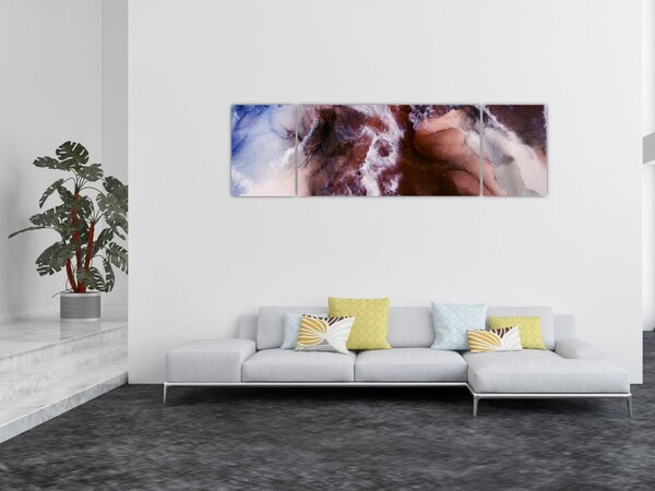 Obraz - Fialový mramor N⁰3 (170x50 cm)