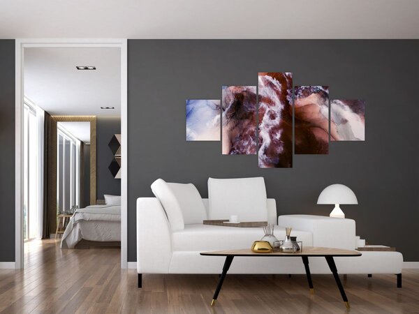 Obraz - Fialový mramor N⁰3 (125x70 cm)