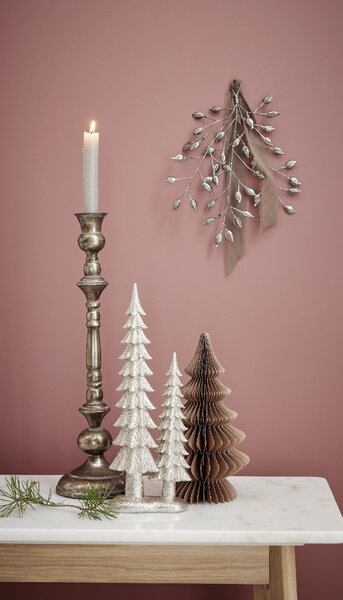 Lene Bjerre Závěsná dekorace Misella Mistletoe Antique Silver - 30 cm LB239