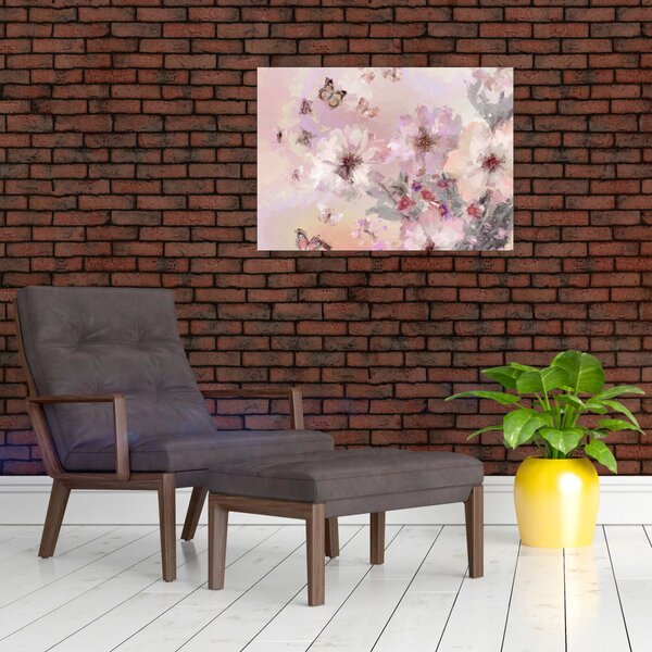Obraz - Umělecká koláž s motýly (70x50 cm)