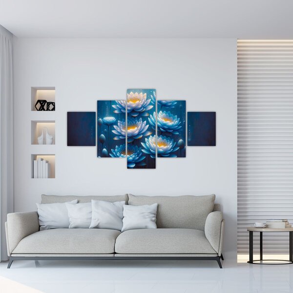 Obraz - Lekníny pod hladinou (125x70 cm)