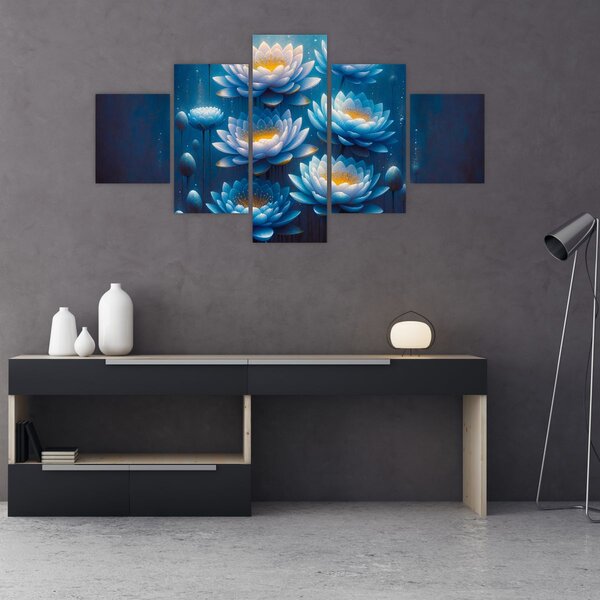 Obraz - Lekníny pod hladinou (125x70 cm)