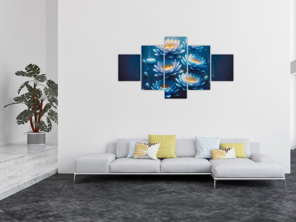 Obraz - Lekníny pod hladinou (125x70 cm)