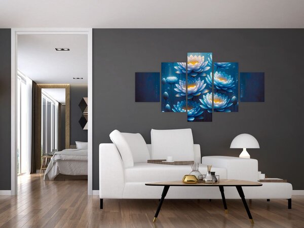 Obraz - Lekníny pod hladinou (125x70 cm)