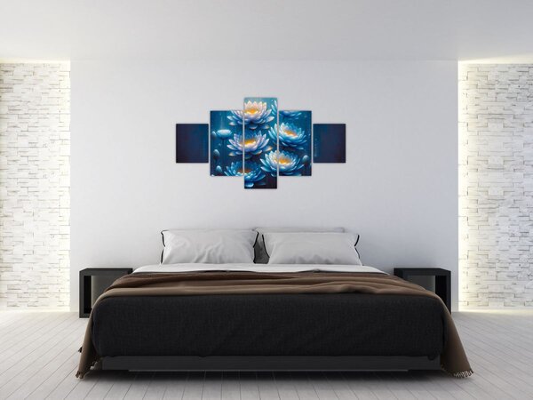 Obraz - Lekníny pod hladinou (125x70 cm)