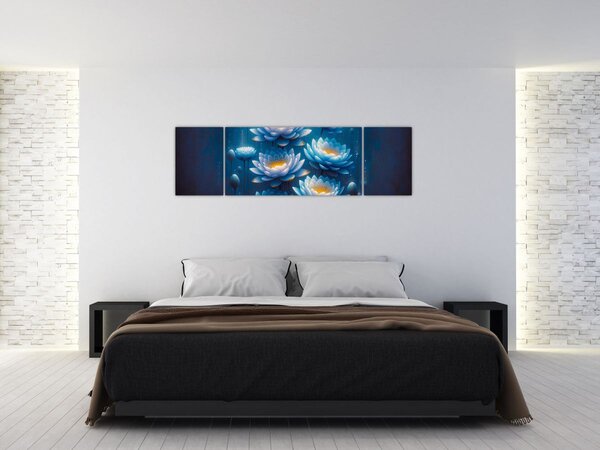 Obraz - Lekníny pod hladinou (170x50 cm)