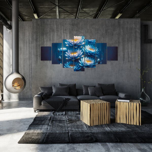 Obraz - Lekníny pod hladinou (210x100 cm)