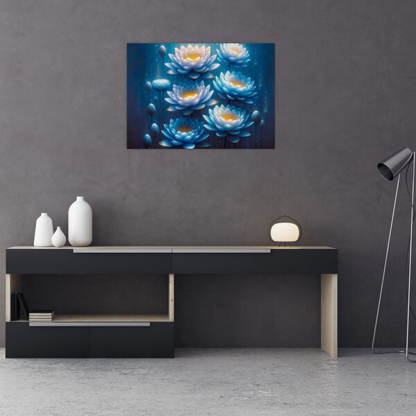 Obraz - Lekníny pod hladinou (70x50 cm)
