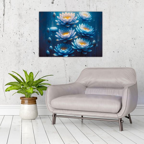 Obraz - Lekníny pod hladinou (70x50 cm)