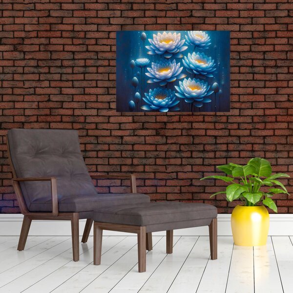 Obraz - Lekníny pod hladinou (70x50 cm)