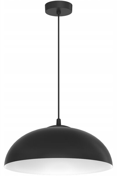 Závěsná lampa MISA Light Home černá s bílým stínítkem E27 75 cm