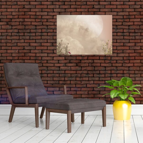 Obraz - Růžový úplněk (70x50 cm)