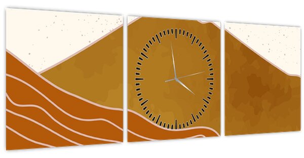 Obraz - Spacefrog design hory N⁰1 (s hodinami) (90x30 cm)