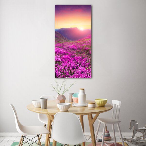 Vertikální Foto obraz skleněný svislý Hory rododendrom osv-72586785