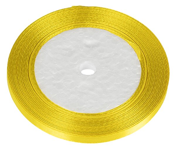BELLATEX Stuha saténová Žlutá 6 mm/ 22, 5 m