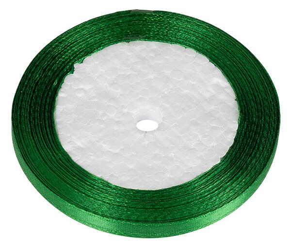 BELLATEX Stuha saténová Zelená 6 mm/ 22, 5 m