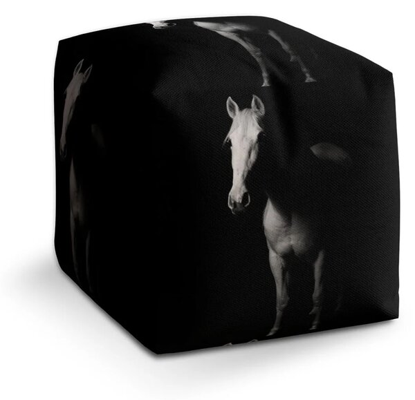 Sablio Taburet Cube Kůň ve stínu - 40x40x40 cm