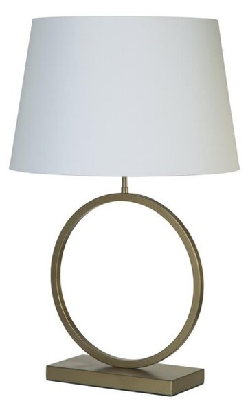 Searchlight EU93102WH Velká stolní lampa ELEGANT bronzová & BÍLÉ stínidlo