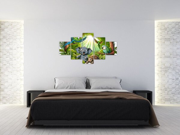 Obraz - Veselá zvířátka (125x70 cm)
