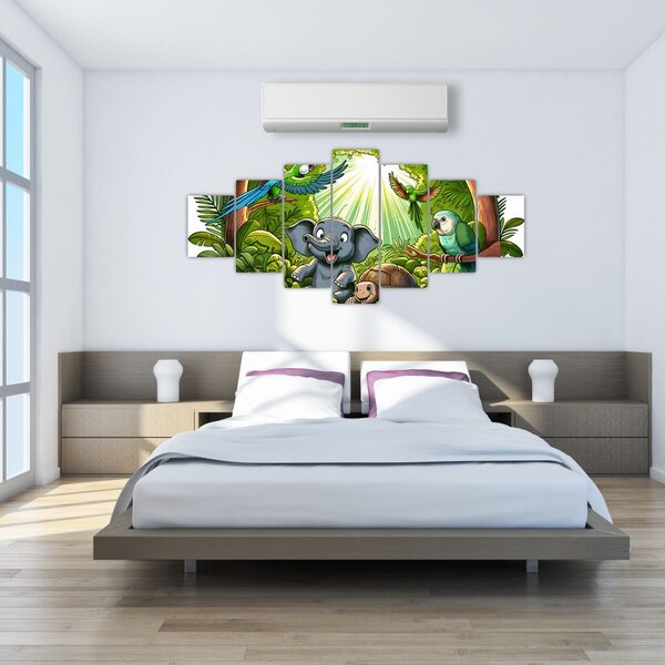 Obraz - Veselá zvířátka (210x100 cm)