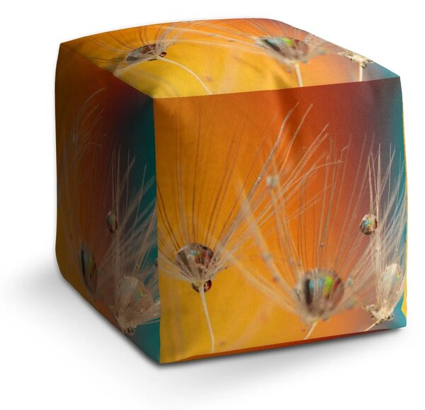 Sablio Taburet Cube Odkvetlé pampelišky 2 - 40x40x40 cm