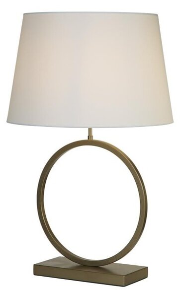 Searchlight EU93102WH Velká stolní lampa ELEGANT bronzová & BÍLÉ stínidlo