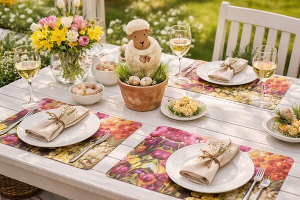 Prostírání plastové Barevné tulipány - 4ks/bal 1000657