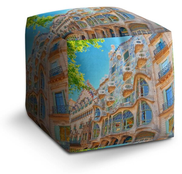 Sablio Taburet Cube Barcelona Gaudi Casa Batllo 2 - 40x40x40 cm