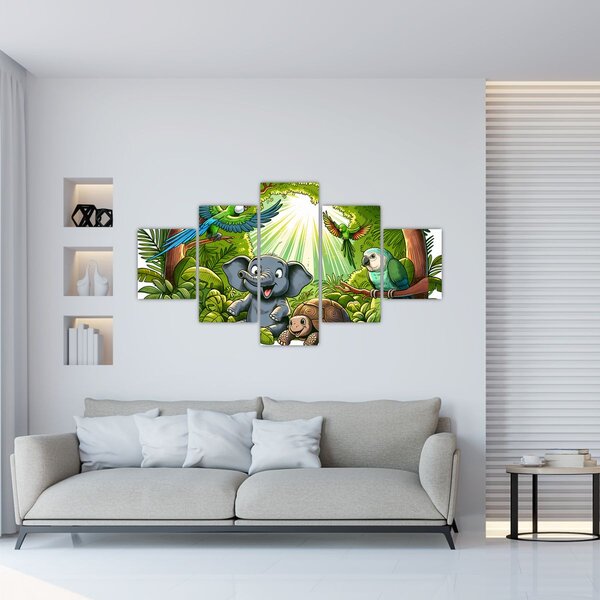 Obraz - Veselá zvířátka (125x70 cm)