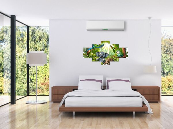 Obraz - Veselá zvířátka (125x70 cm)