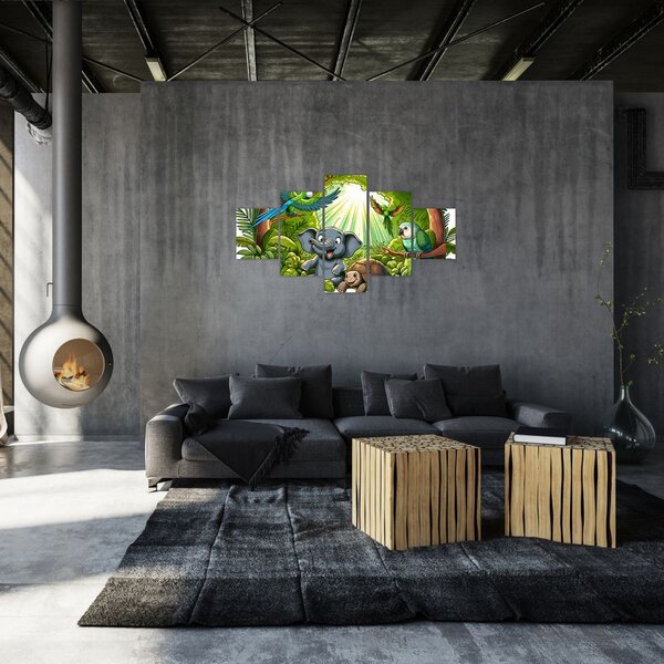 Obraz - Veselá zvířátka (125x70 cm)