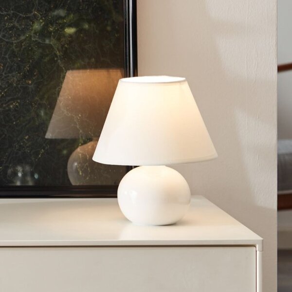 Brilliant 61047/05 Keramická stolní lampa PRIMO bílá