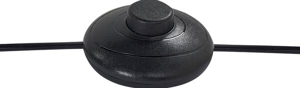 Stojací lampa LENNON Nastavitelná Kov Černá