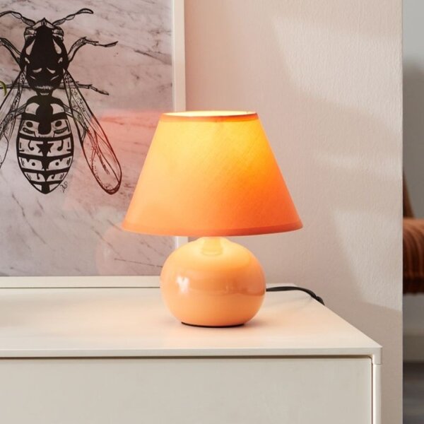 Brilliant 61047/38 Keramická stolní lampa PRIMO broskvová