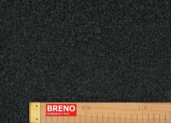 Breno Metrážový koberec NOVA 0900 černý, šíře 400 cm, Černá